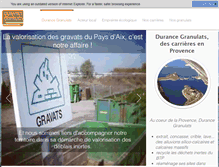 Tablet Screenshot of durance-granulats.fr